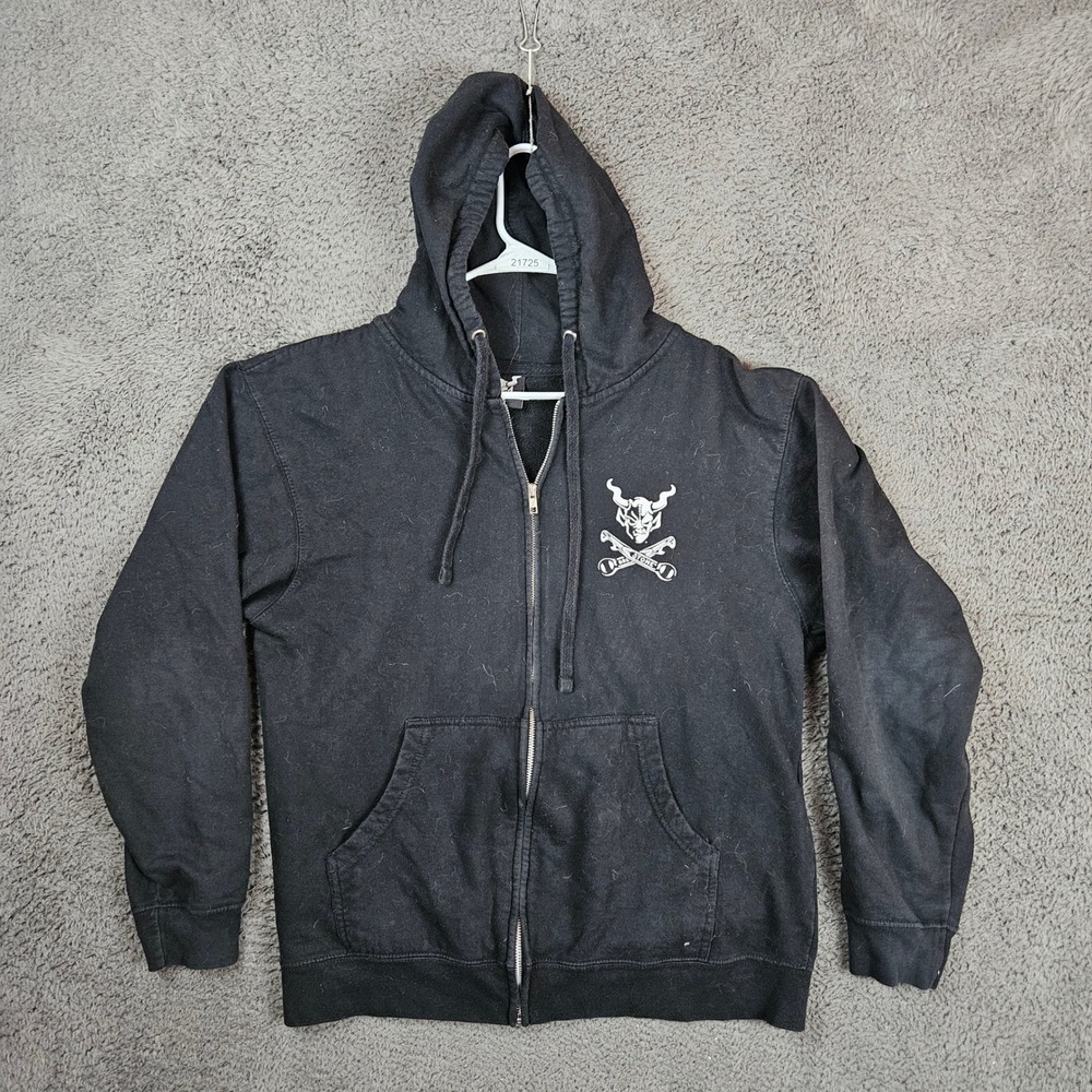 Stone Brewing Mens Black Full Zip Gargoyle Graphic Hoodie Medium Craft Beer